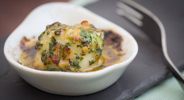 Coquilles Saint-Jacques gratinées au beurre de nougat
