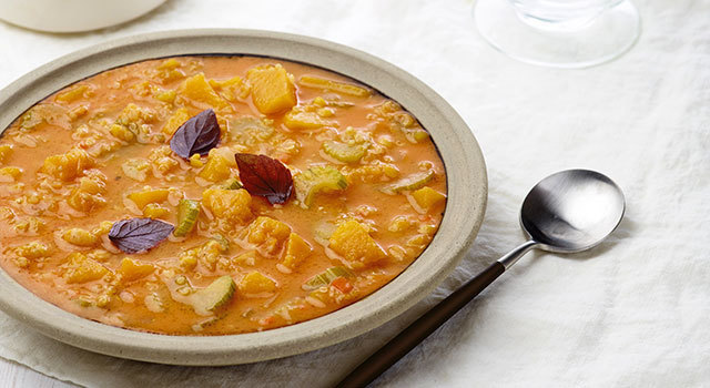 Soupe corail au quico