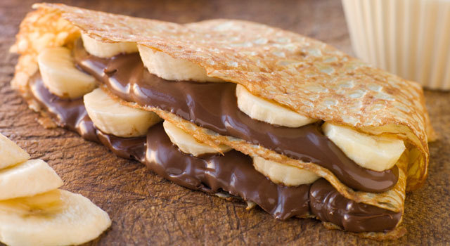 Gâteau de crêpes banane chocolat