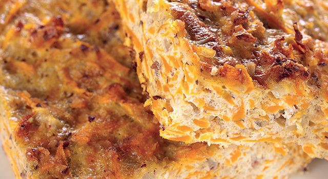 Clafoutis de carottes, curry & noisettes