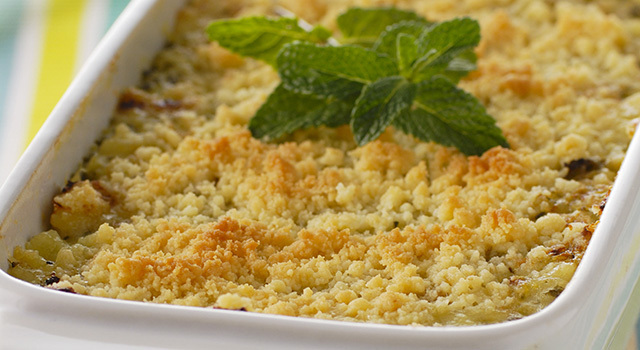 Crumble	 chèvre et courgette