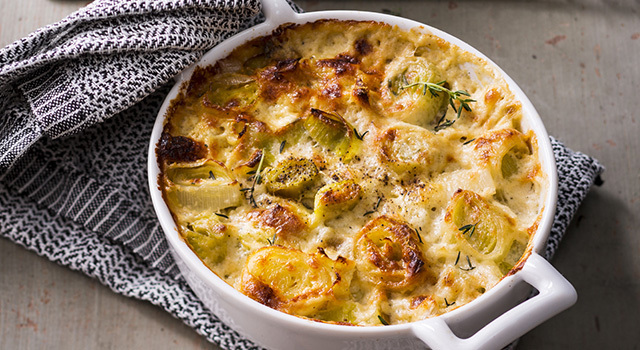 Gratin de poireaux au parmesan