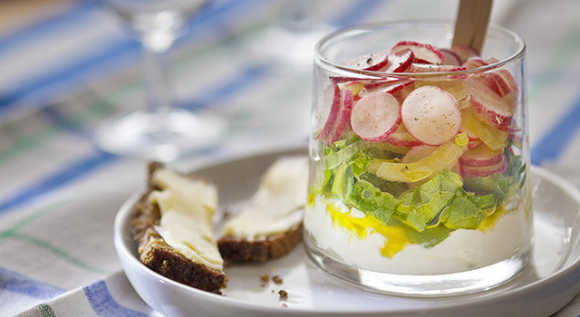 Verrine de radis