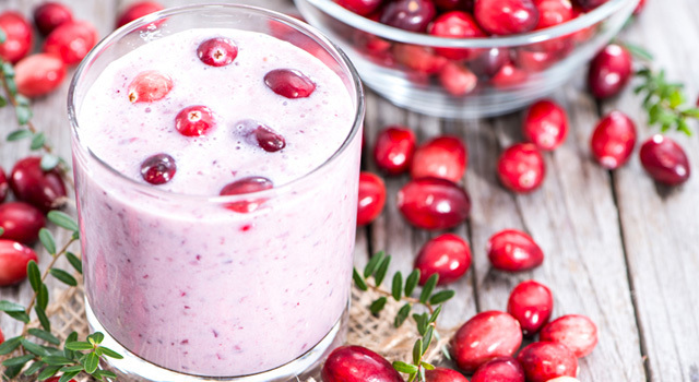 Smoothie aux cranberries