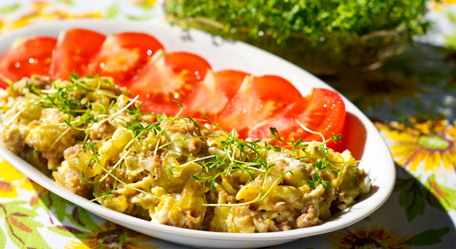 Omelette express au thon