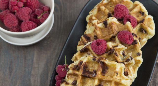Gaufres liégeoises aux pépites de chocolat
