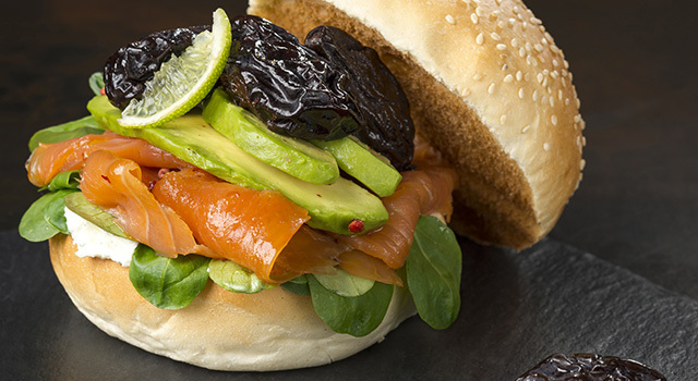 Bagel de saumon et citron vert au Pruneau d’Agen