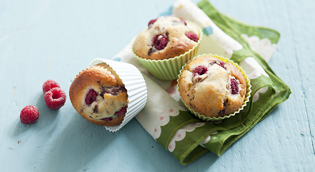Muffins choco framboises