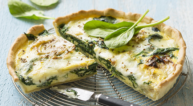 Tarte reblochon, fenouil et épinards