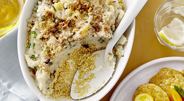 Gratin de purée de chou-fleur au millet