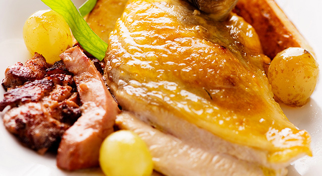 Pintade au foie gras