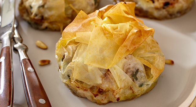 Pastilla de lotte aux épinards