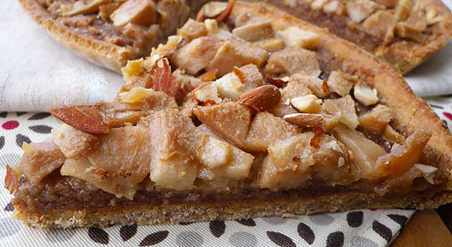 Tarte fine poires-amandes
